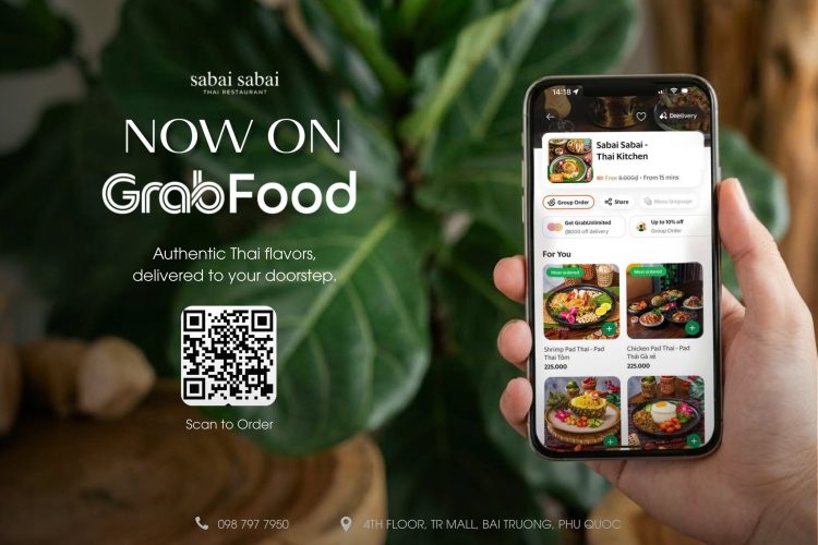 Sabai Sabai is available on GrabFood, offering convenient delivery while preserving the flavors you love